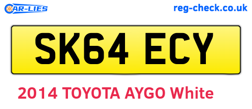 SK64ECY are the vehicle registration plates.