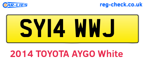 SY14WWJ are the vehicle registration plates.