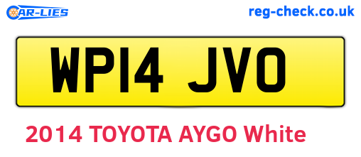 WP14JVO are the vehicle registration plates.