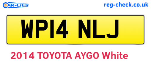 WP14NLJ are the vehicle registration plates.