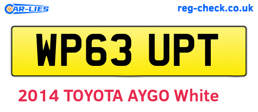 WP63UPT are the vehicle registration plates.