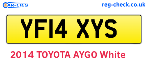 YF14XYS are the vehicle registration plates.