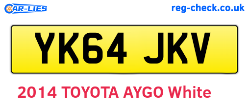 YK64JKV are the vehicle registration plates.