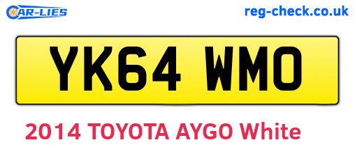 YK64WMO are the vehicle registration plates.