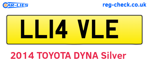 LL14VLE are the vehicle registration plates.