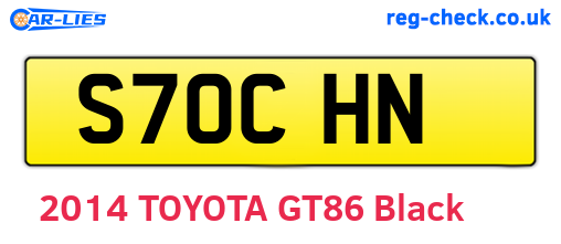 S70CHN are the vehicle registration plates.