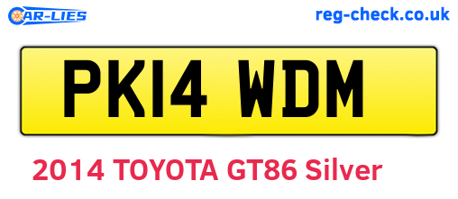 PK14WDM are the vehicle registration plates.
