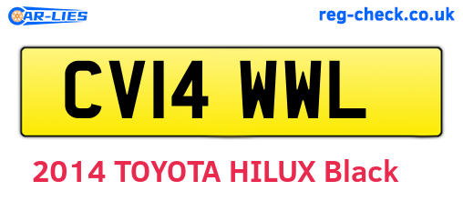 CV14WWL are the vehicle registration plates.