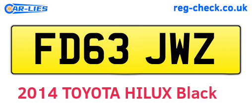 FD63JWZ are the vehicle registration plates.