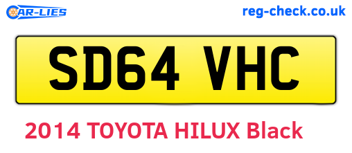 SD64VHC are the vehicle registration plates.