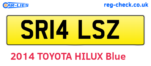 SR14LSZ are the vehicle registration plates.