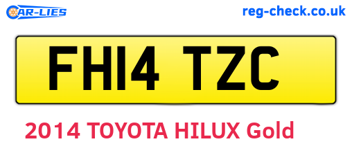 FH14TZC are the vehicle registration plates.