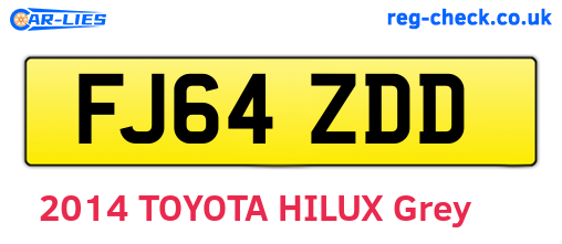 FJ64ZDD are the vehicle registration plates.