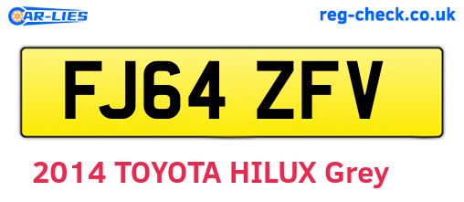 FJ64ZFV are the vehicle registration plates.