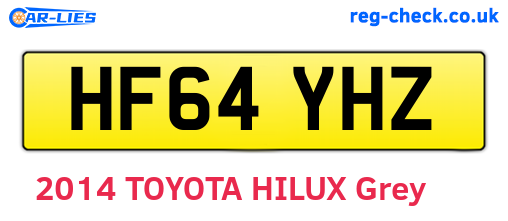 HF64YHZ are the vehicle registration plates.