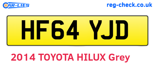 HF64YJD are the vehicle registration plates.