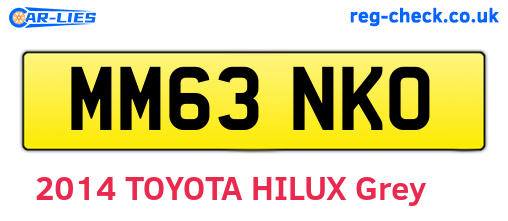 MM63NKO are the vehicle registration plates.