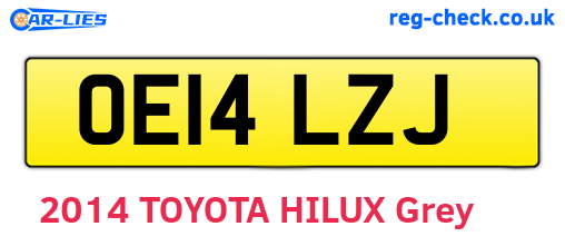 OE14LZJ are the vehicle registration plates.