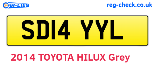 SD14YYL are the vehicle registration plates.