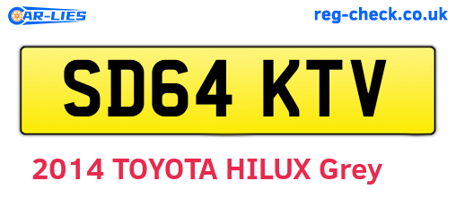 SD64KTV are the vehicle registration plates.