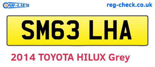 SM63LHA are the vehicle registration plates.