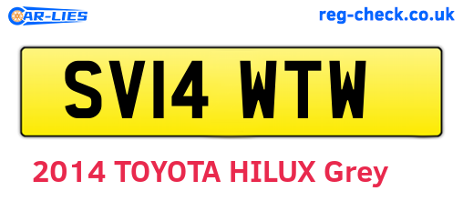 SV14WTW are the vehicle registration plates.