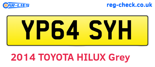 YP64SYH are the vehicle registration plates.