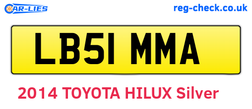 LB51MMA are the vehicle registration plates.