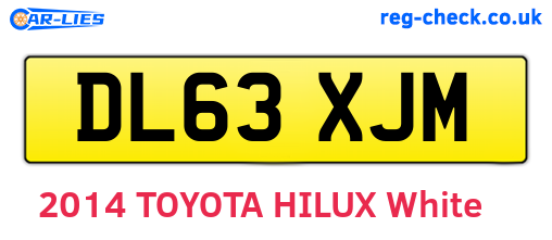 DL63XJM are the vehicle registration plates.