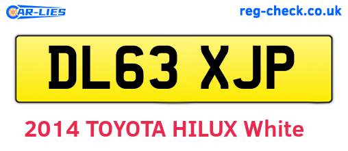 DL63XJP are the vehicle registration plates.