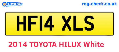 HF14XLS are the vehicle registration plates.