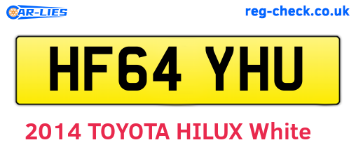 HF64YHU are the vehicle registration plates.