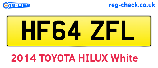 HF64ZFL are the vehicle registration plates.