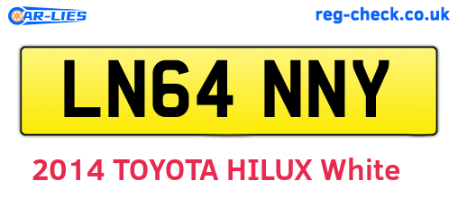 LN64NNY are the vehicle registration plates.