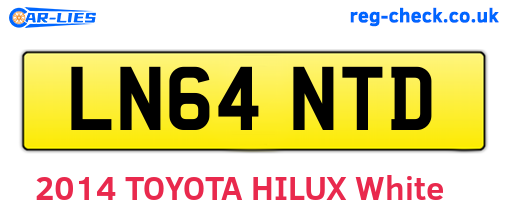 LN64NTD are the vehicle registration plates.