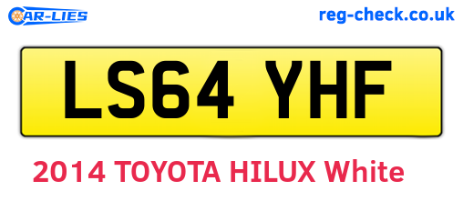 LS64YHF are the vehicle registration plates.