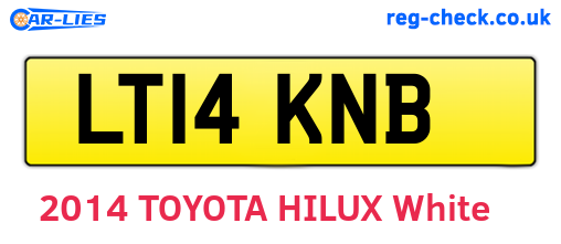 LT14KNB are the vehicle registration plates.