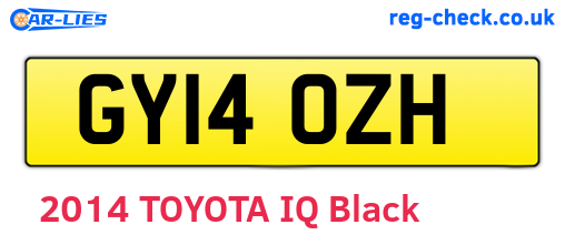 GY14OZH are the vehicle registration plates.