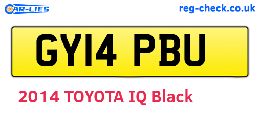 GY14PBU are the vehicle registration plates.