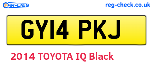 GY14PKJ are the vehicle registration plates.