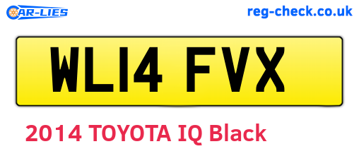 WL14FVX are the vehicle registration plates.