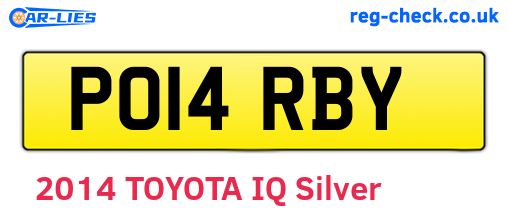 PO14RBY are the vehicle registration plates.