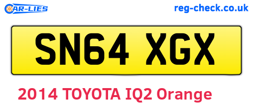 SN64XGX are the vehicle registration plates.