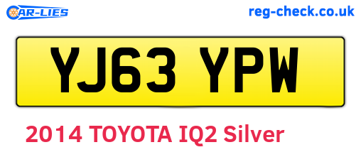 YJ63YPW are the vehicle registration plates.