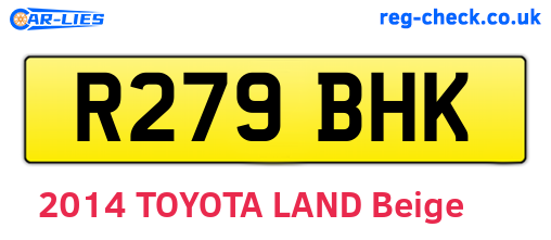 R279BHK are the vehicle registration plates.