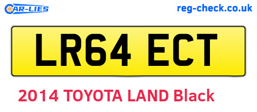 LR64ECT are the vehicle registration plates.