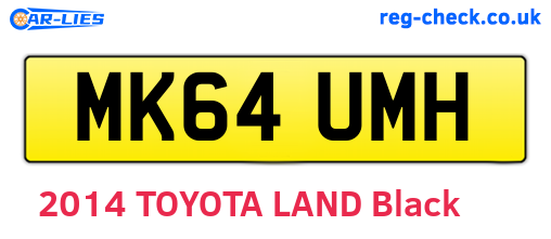 MK64UMH are the vehicle registration plates.