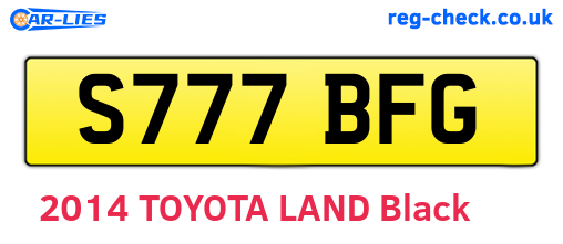 S777BFG are the vehicle registration plates.