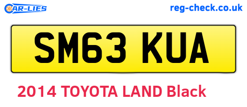 SM63KUA are the vehicle registration plates.
