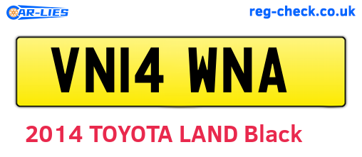 VN14WNA are the vehicle registration plates.